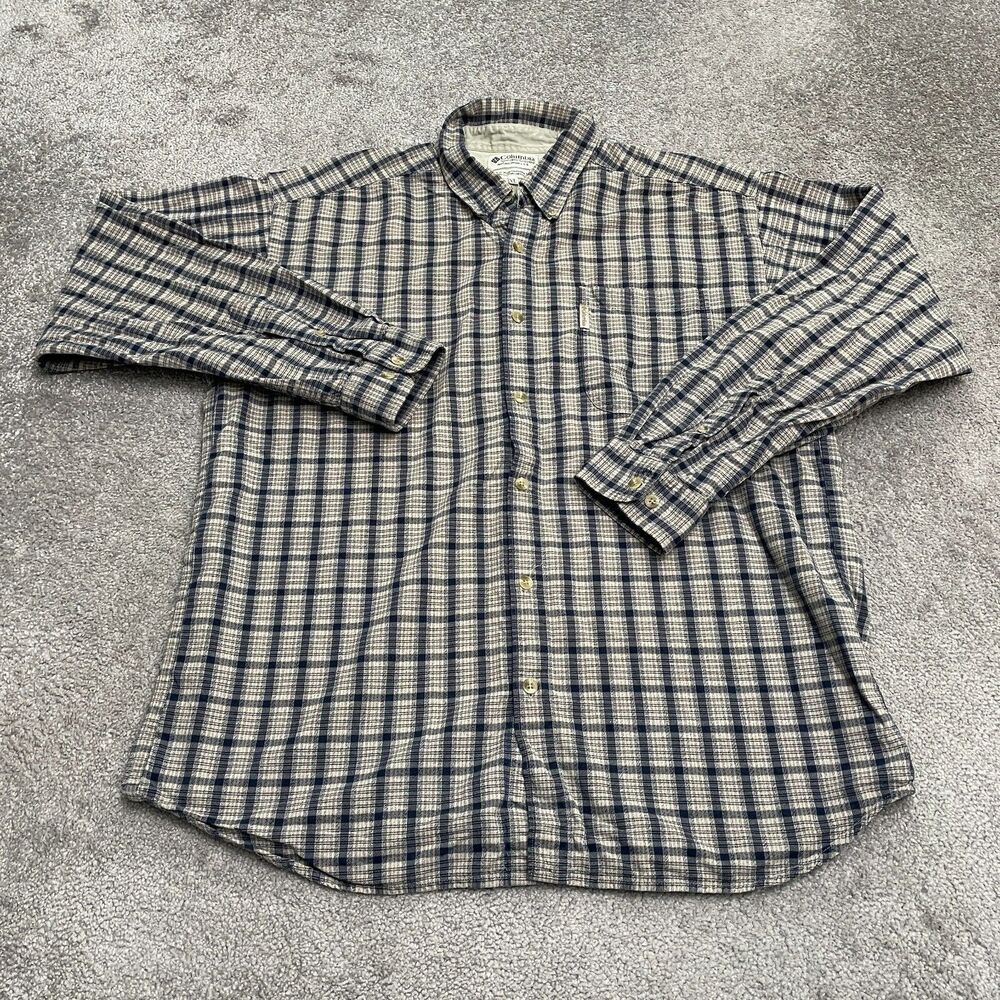 Columbia Vintage Y2K 90's Plaid Shirt Mens XL Multi Long Sleeve Button Down Top